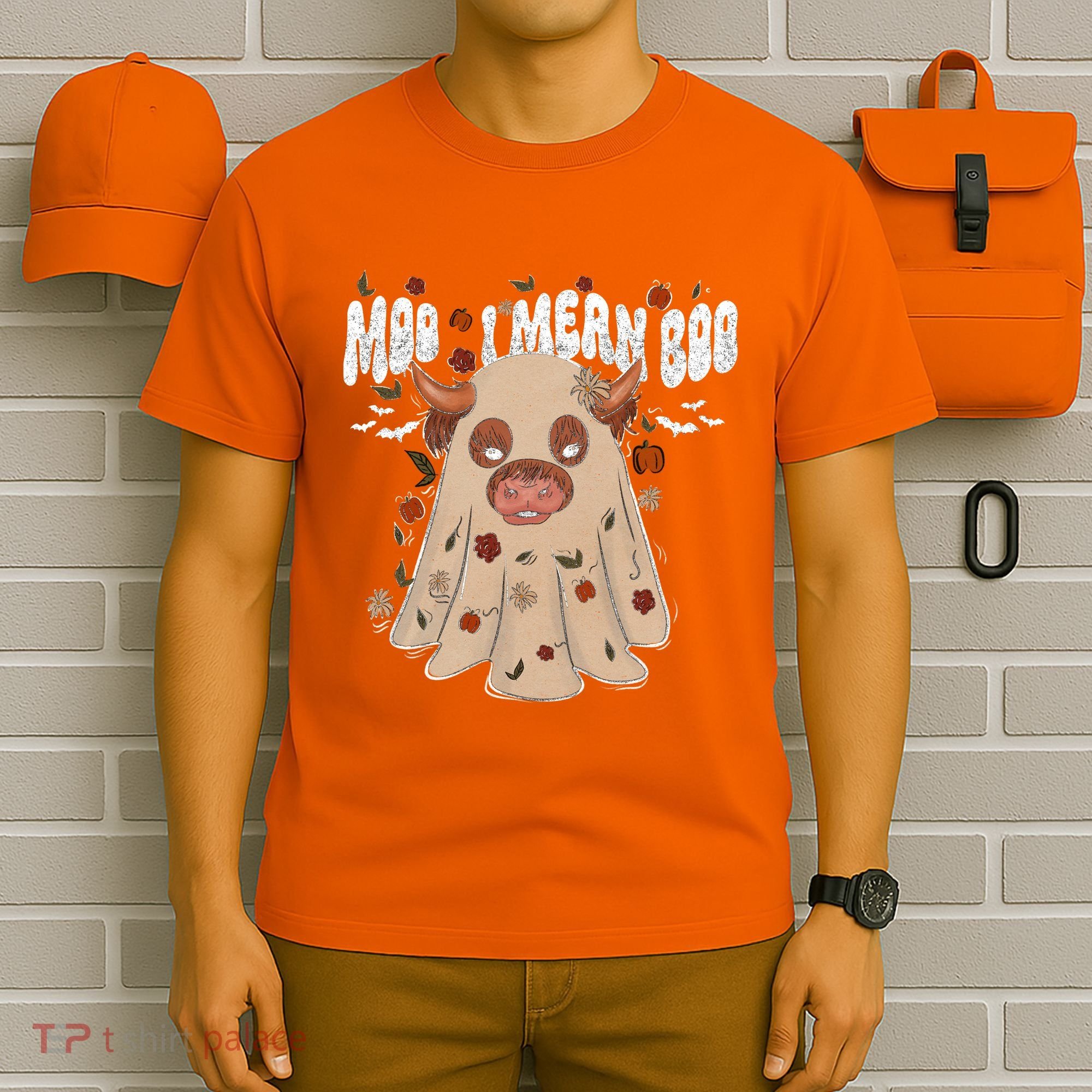 Moo I Mean Boo Funny Halloween Pig Ghost T-Shirt