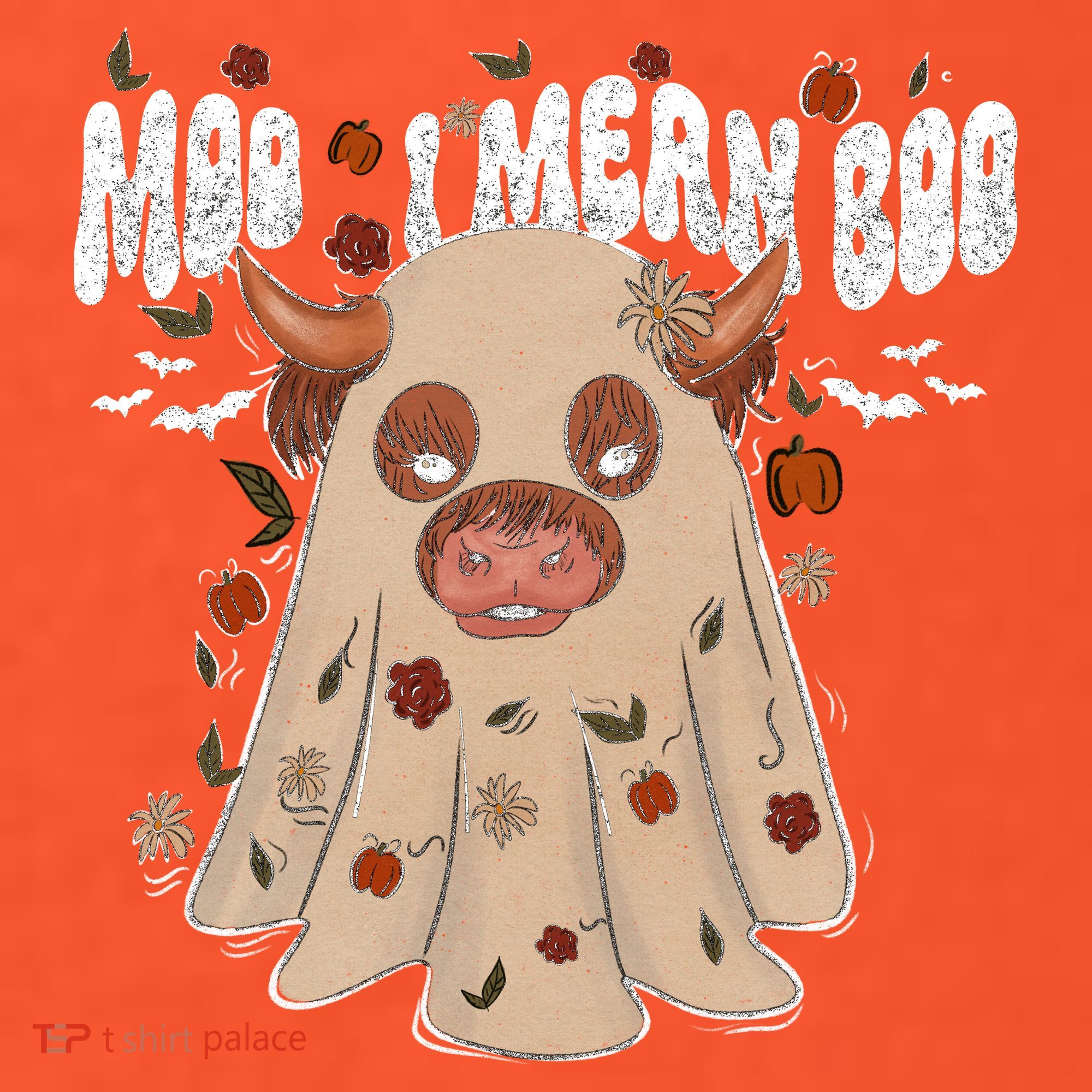 Moo I Mean Boo Funny Halloween Pig Ghost Baby Bodysuit