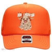 Moo I Mean Boo Funny Halloween Pig Ghost Hat thumb 0