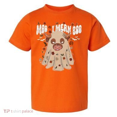 Moo I Mean Boo Funny Halloween Pig Ghost Toddler T-Shirt