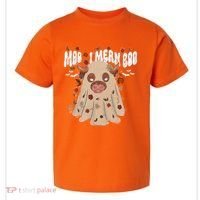 Moo I Mean Boo Funny Halloween Pig Ghost Toddler T-Shirt thumb 0