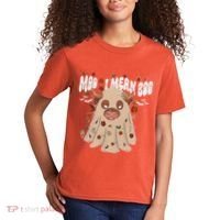 Moo I Mean Boo Funny Halloween Pig Ghost Kids T-Shirt thumb 2