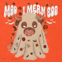 Moo I Mean Boo Funny Halloween Pig Ghost Kids T-Shirt thumb 4