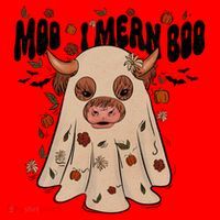 Moo I Mean Boo Funny Halloween Pig Ghost Santa Hat thumb 1