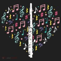 Musical Instruments Music Notes Lover Flute Women's Sweatshirt thumb 2