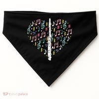Musical Instruments Music Notes Lover Flute USA-Made Doggie Bandana thumb 0