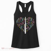 Musical Instruments Music Notes Lover Flute Women's Tank Top thumb 0