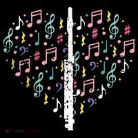 Musical Instruments Music Notes Lover Flute Women's Long Sleeve Shirt thumb 2