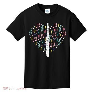 Musical Instruments Music Notes Lover Flute Kids T-Shirt