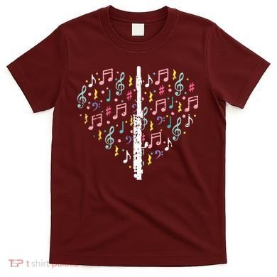Musical Instruments Music Notes Lover Flute T-Shirt