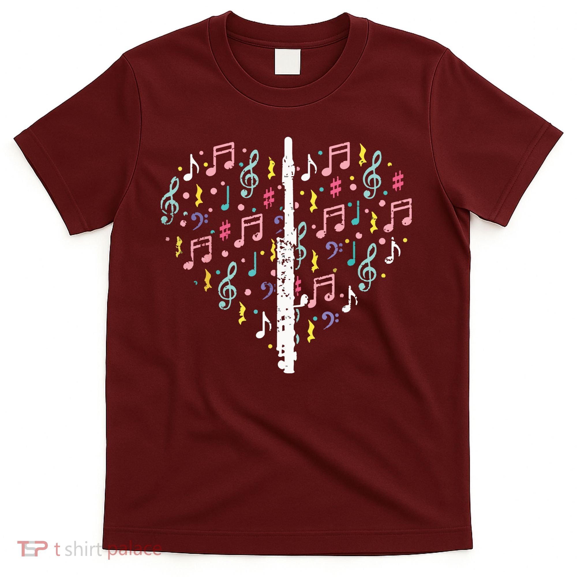 Musical Instruments Music Notes Lover Flute T-Shirt