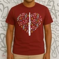Musical Instruments Music Notes Lover Flute T-Shirt thumb 3