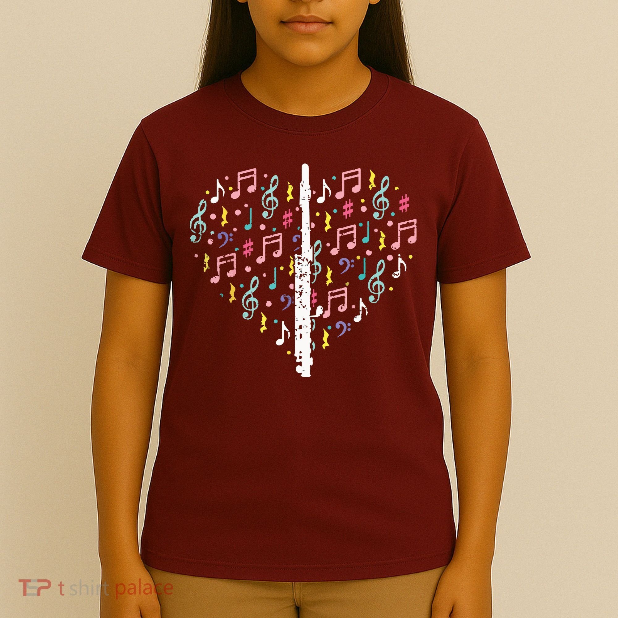 Musical Instruments Music Notes Lover Flute T-Shirt