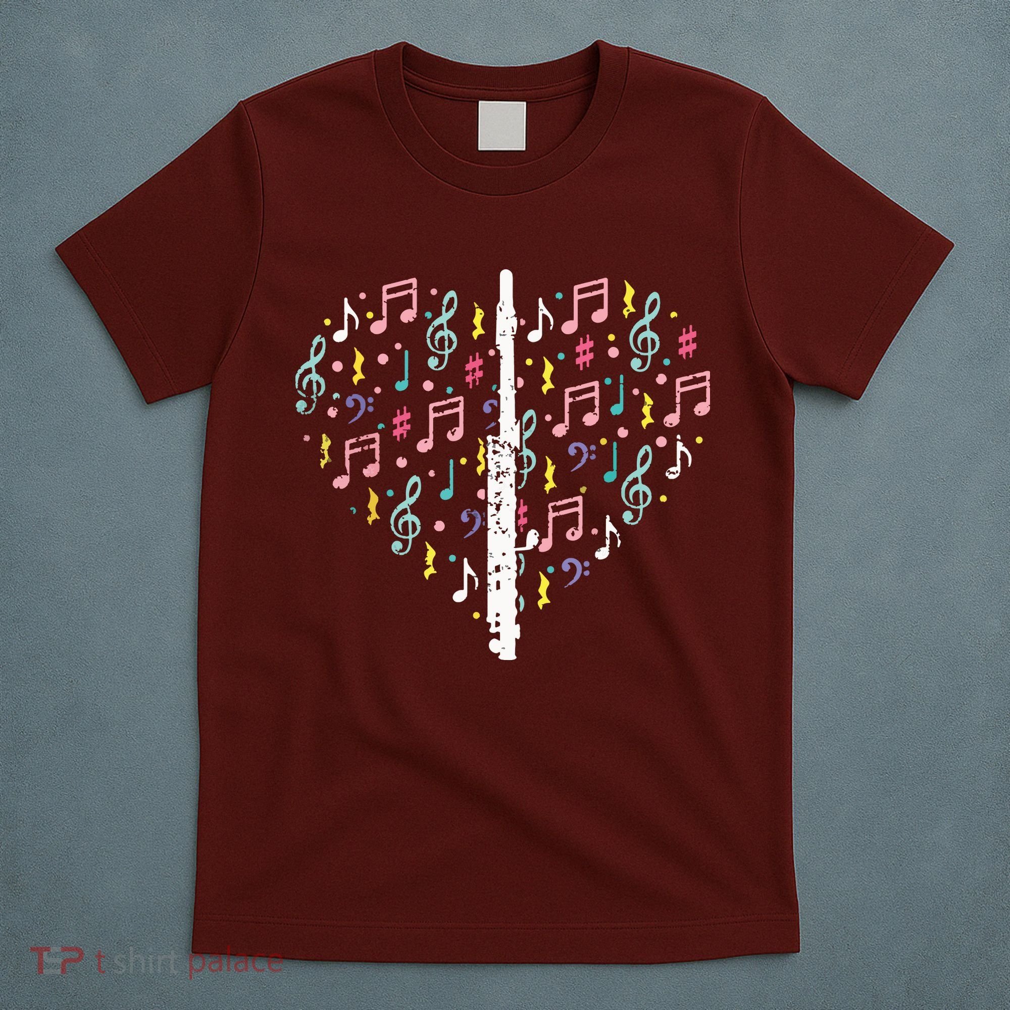 Musical Instruments Music Notes Lover Flute T-Shirt