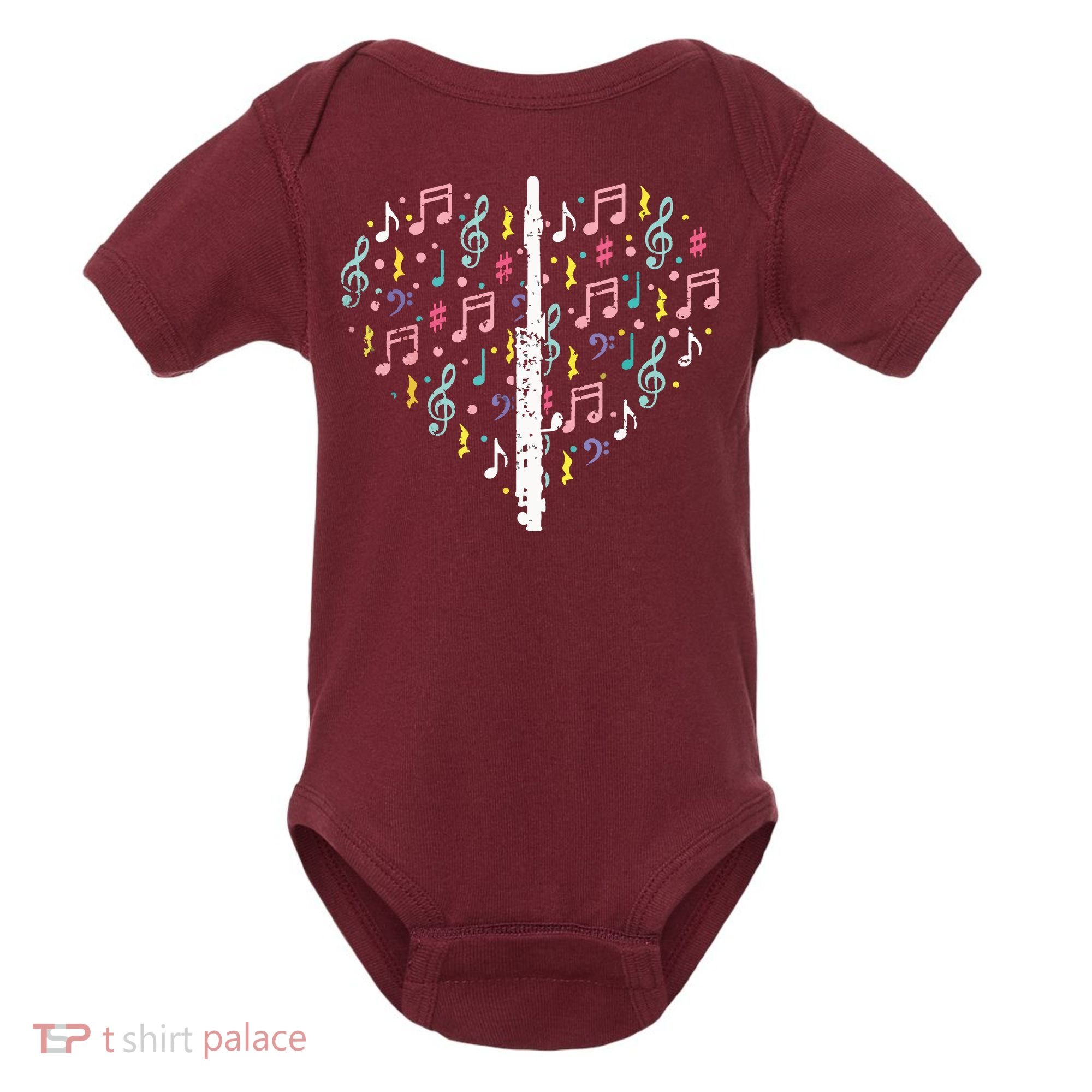 Musical Instruments Music Notes Lover Flute Baby Bodysuit