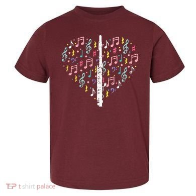 Musical Instruments Music Notes Lover Flute Toddler T-Shirt