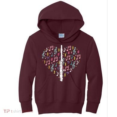Musical Instruments Music Notes Lover Flute Kids Hoodie
