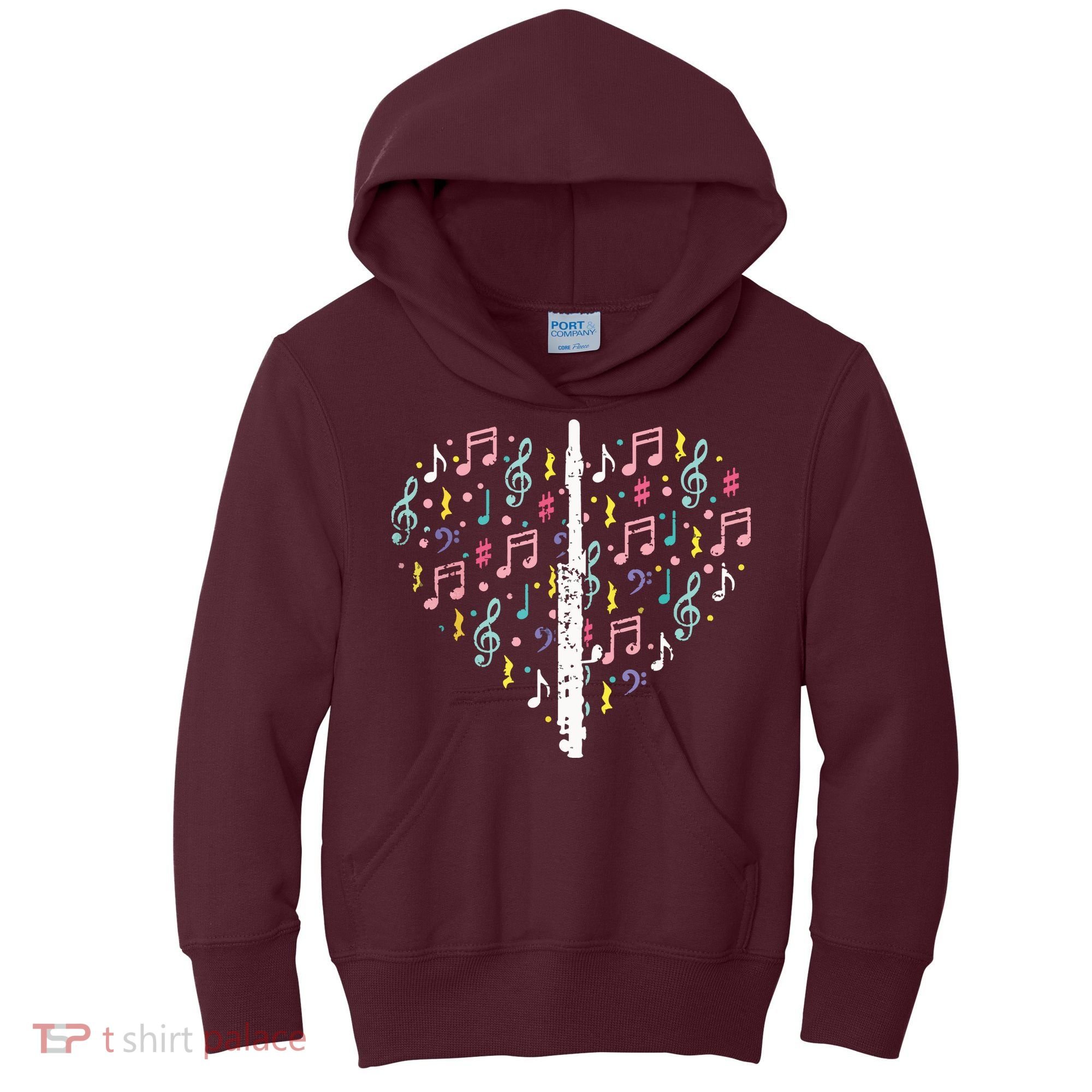 Musical Instruments Music Notes Lover Flute Kids Hoodie