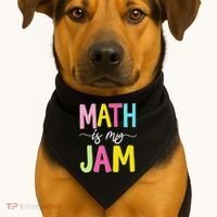 Math Is My Jam Mathematics Math Teacher Professor Math USA-Made Doggie Bandana thumb 1