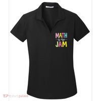 Math Is My Jam Mathematics Math Teacher Professor Math Women's Dry Zone Grid Polo thumb 0