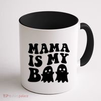 Mama Is My Boo Halloween Mom Ghost Spooky Season Mom Gift Coffee Mug thumb 1