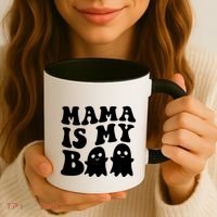Mama Is My Boo Halloween Mom Ghost Spooky Season Mom Gift Coffee Mug thumb 3