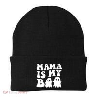 Mama Is My Boo Halloween Mom Ghost Spooky Season Mom Gift Beanie thumb 0