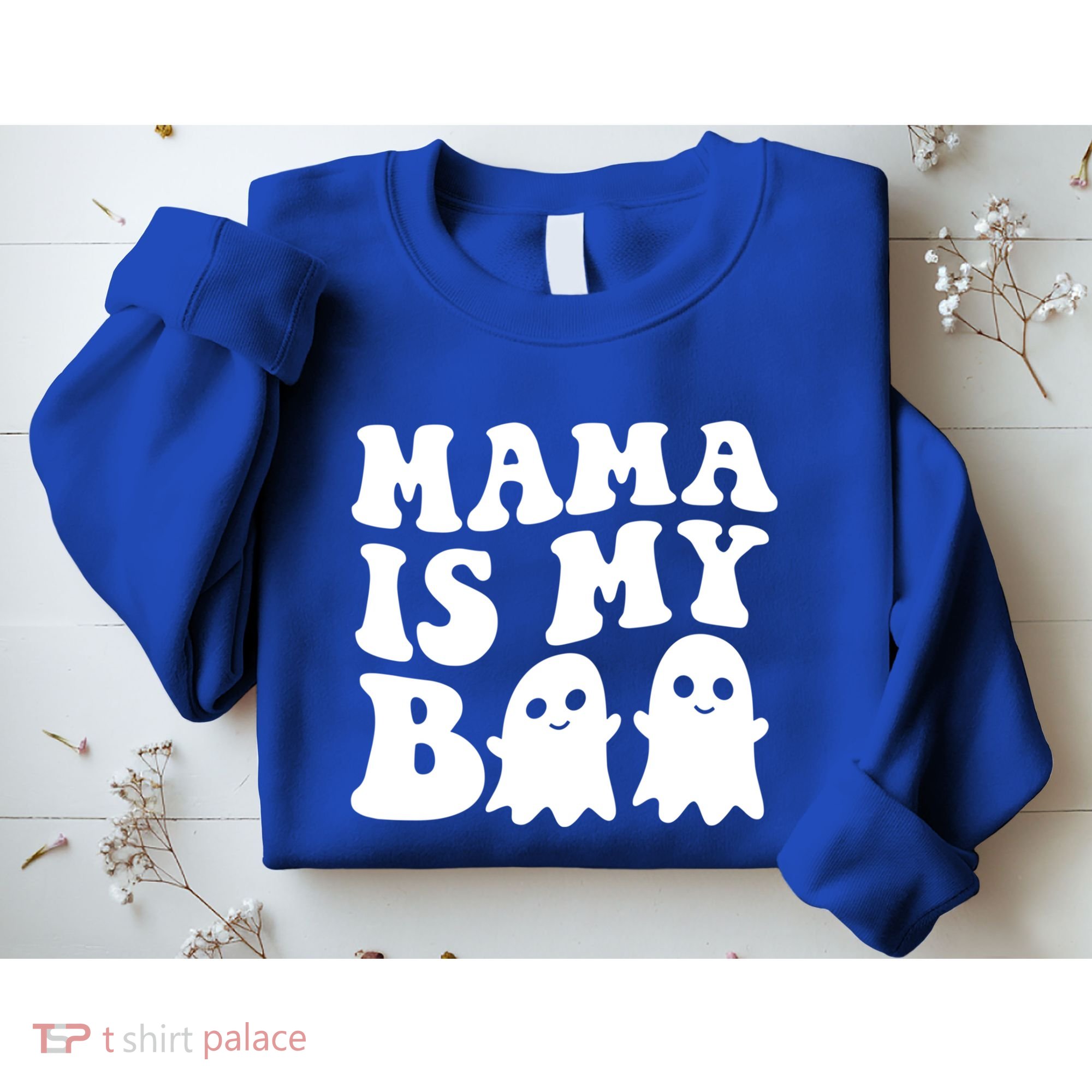 Mama Is My Boo Halloween Mom Ghost Spooky Season Mom Gift Sweatshirt