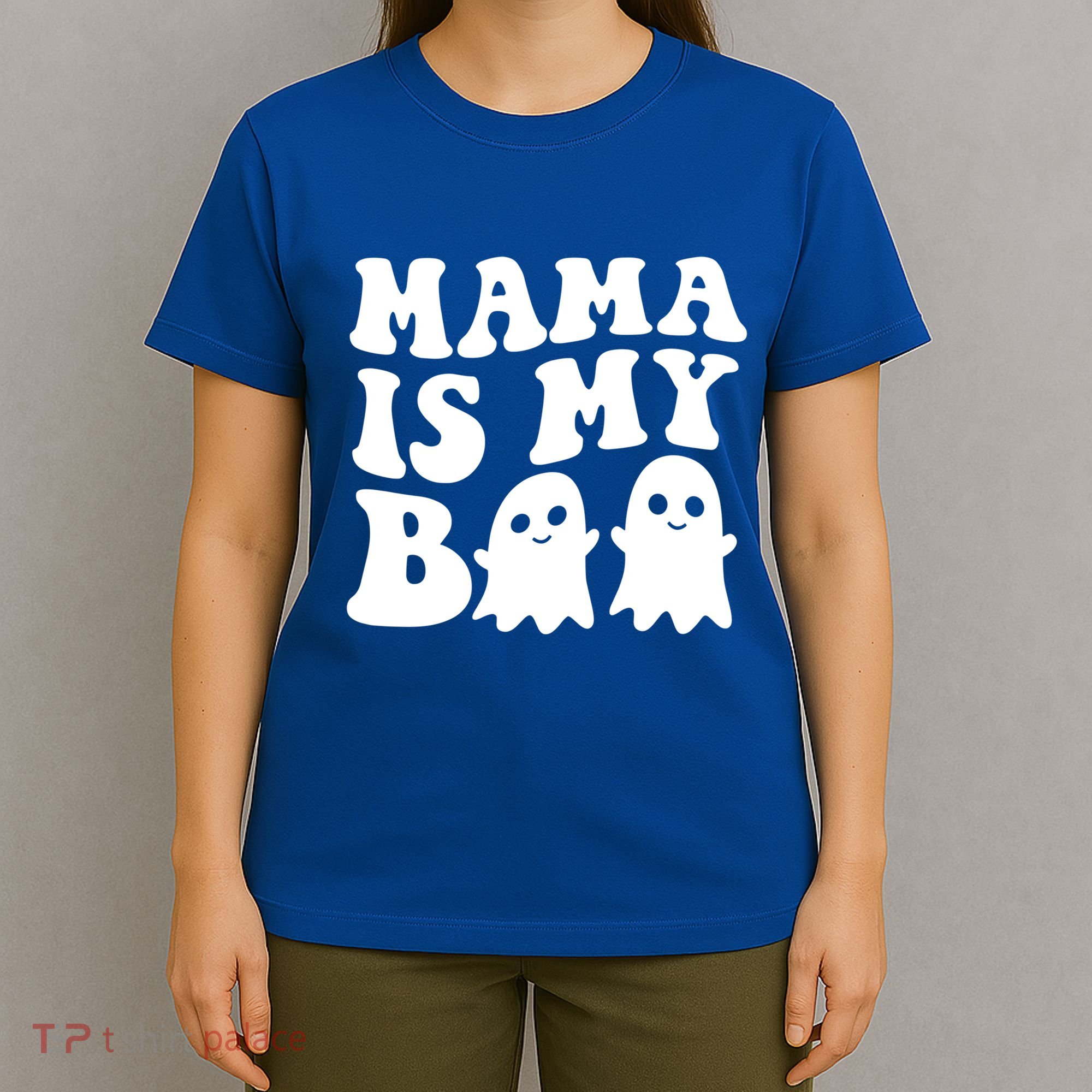 Mama Is My Boo Halloween Mom Ghost Spooky Season Mom Gift T-Shirt
