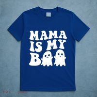 Mama Is My Boo Halloween Mom Ghost Spooky Season Mom Gift T-Shirt thumb 5
