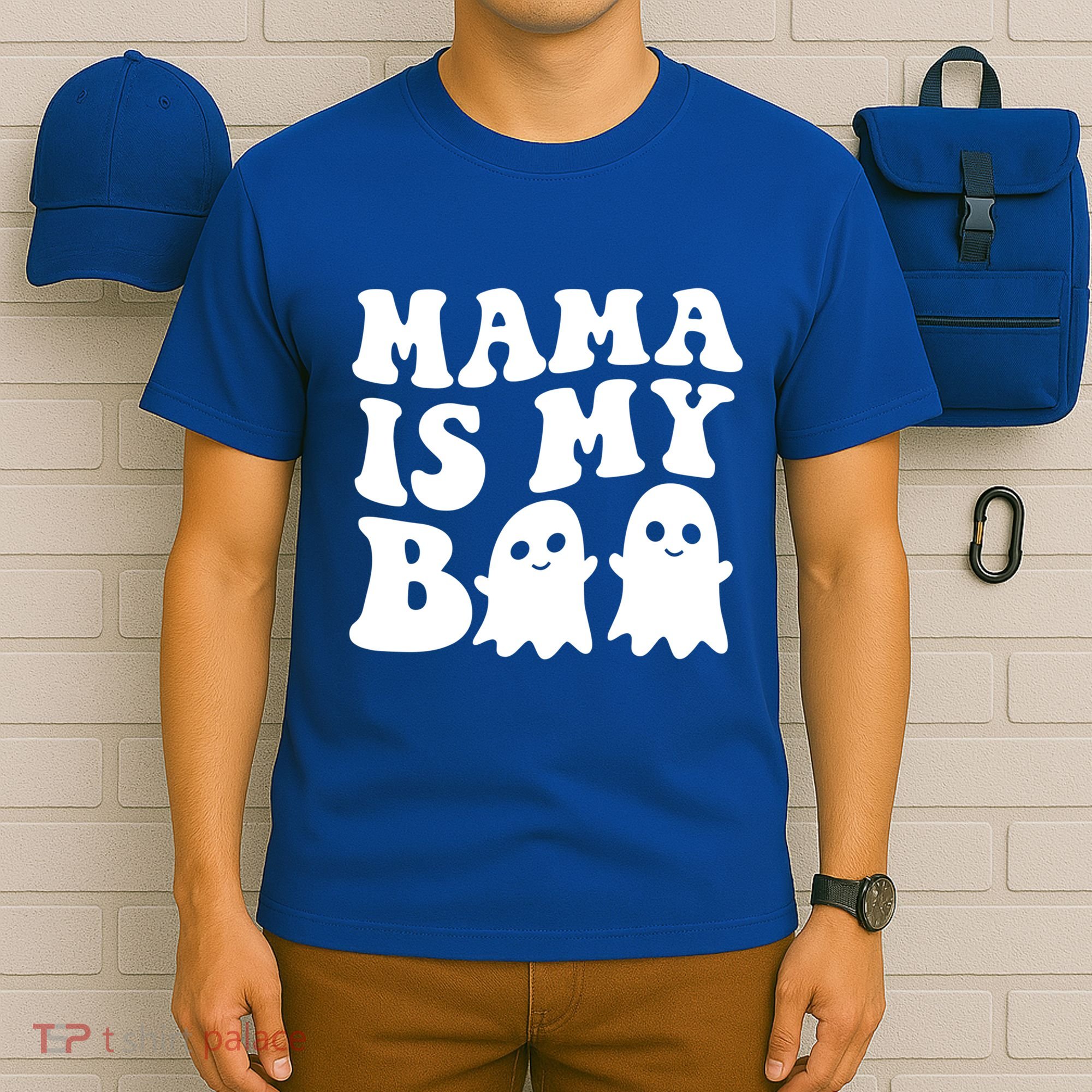 Mama Is My Boo Halloween Mom Ghost Spooky Season Mom Gift T-Shirt