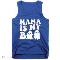 Mama Is My Boo Halloween Mom Ghost Spooky Season Mom Gift Tank Top thumb 0