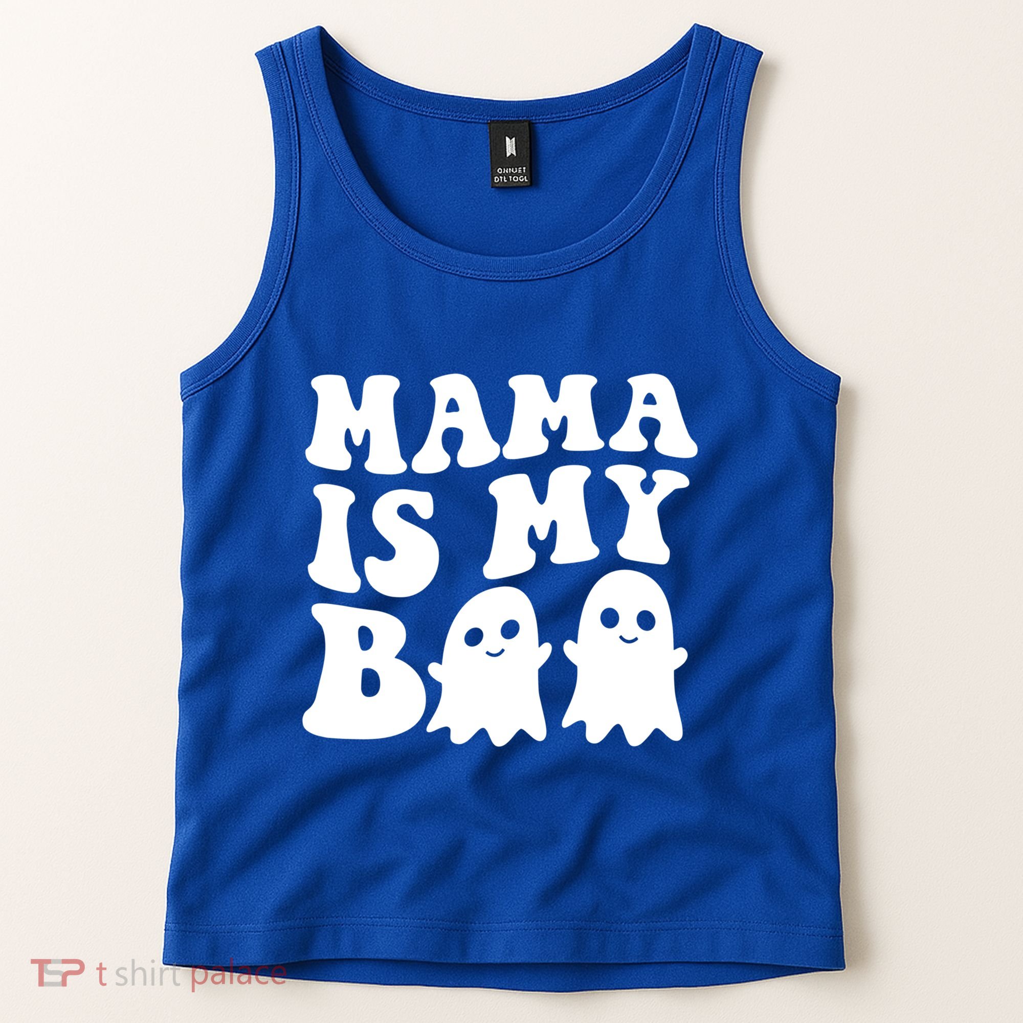 Mama Is My Boo Halloween Mom Ghost Spooky Season Mom Gift Tank Top