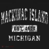 Mackinac Island Michigan Mi Vintage Established Sports T-Shirt thumb 7