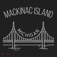 Mackinac Island Michigan With Bridge Weekend Travel Beanie thumb 2