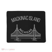 Mackinac Island Michigan With Bridge Weekend Travel Mousepad thumb 0