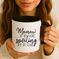 Mamaw Is My Name Spoiling Is My Game Gift Coffee Mug thumb 3