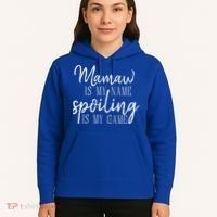 Mamaw Is My Name Spoiling Is My Game Gift Hoodie thumb 5