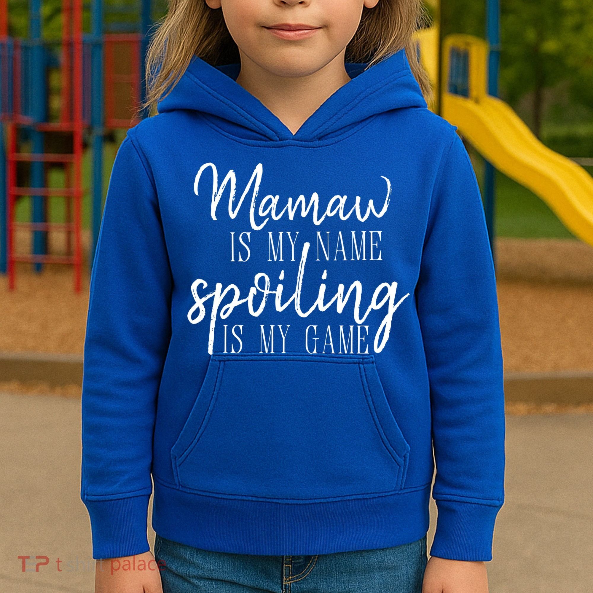 Mamaw Is My Name Spoiling Is My Game Gift Kids Hoodie