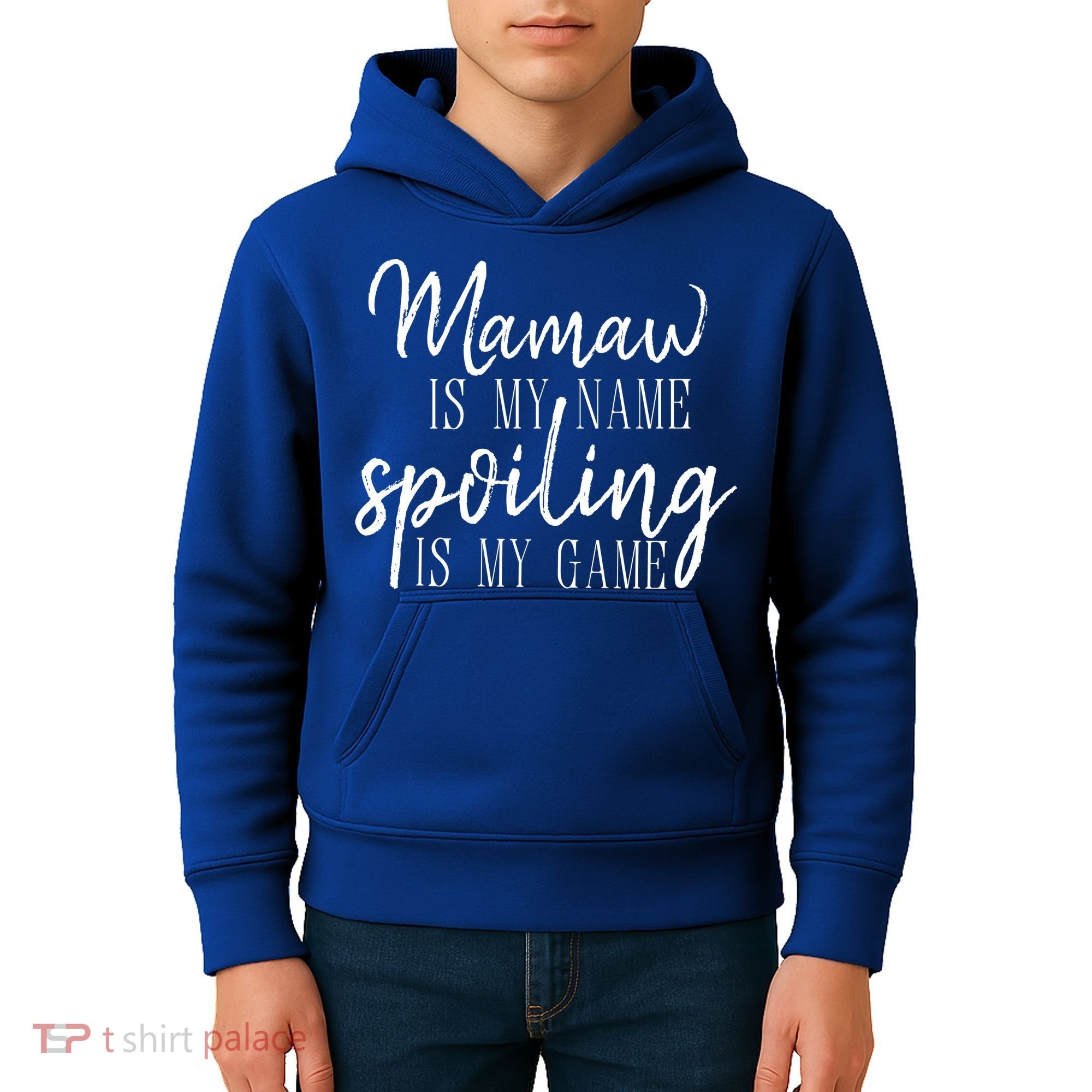 Mamaw Is My Name Spoiling Is My Game Gift Kids Hoodie