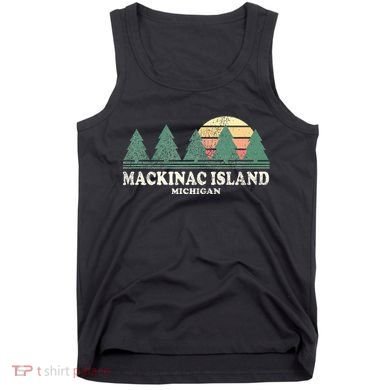 Mackinac Island Mi Vintage Throwback Retro 70s Design Tank Top