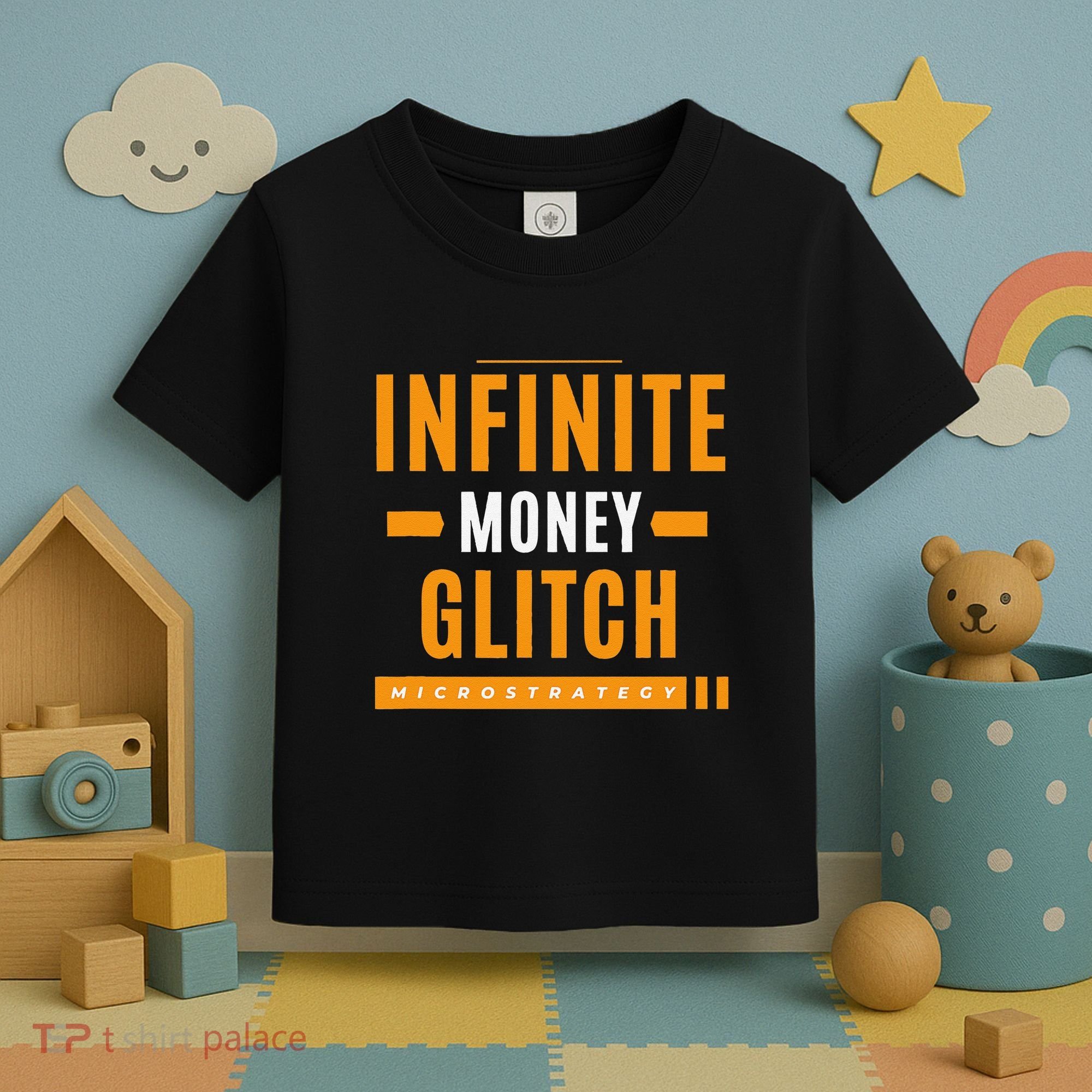 $Mstr Infinite Money Glitch Microstrategy Bitcoin Toddler T-Shirt