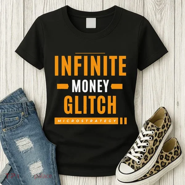$Mstr Infinite Money Glitch Microstrategy Bitcoin Women's T-Shirt