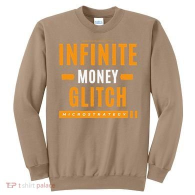 $Mstr Infinite Money Glitch Microstrategy Bitcoin Sweatshirt