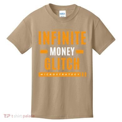 $Mstr Infinite Money Glitch Microstrategy Bitcoin Kids T-Shirt