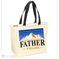 Mens It's Not A DAD BOD It's A Father Figure Funny DAD Drink Beer Tote Bag thumb 2