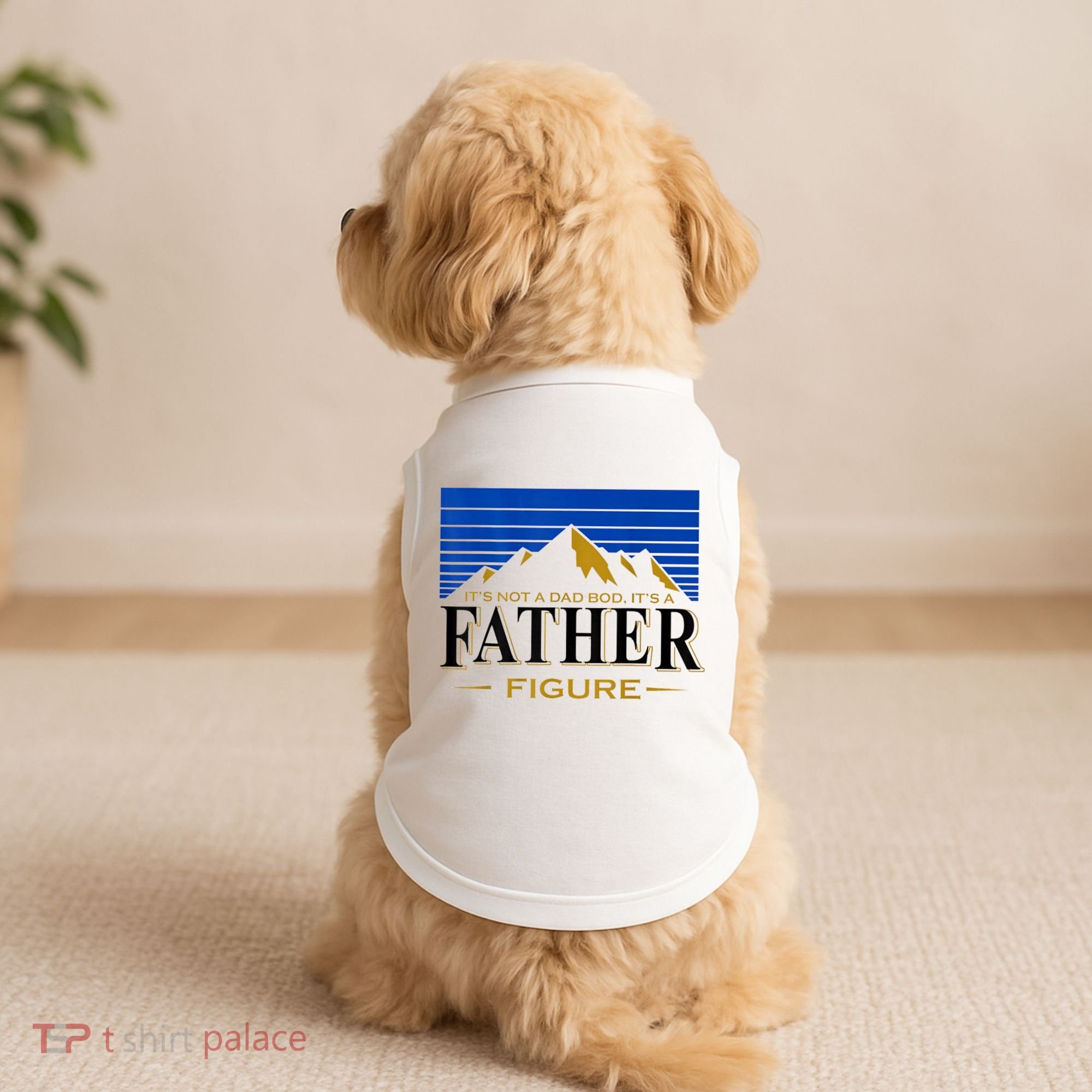 Mens It's Not A DAD BOD It's A Father Figure Funny DAD Drink Beer Doggie Tank