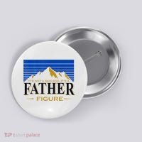 Mens It's Not A DAD BOD It's A Father Figure Funny DAD Drink Beer Button thumb 0