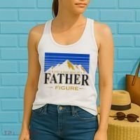 Mens It's Not A DAD BOD It's A Father Figure Funny DAD Drink Beer Women's Tank Top thumb 2