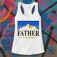 Mens It's Not A DAD BOD It's A Father Figure Funny DAD Drink Beer Women's Tank Top thumb 3